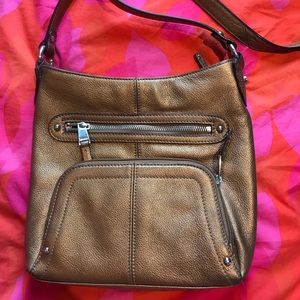 Tignanello Gold Leather Purse